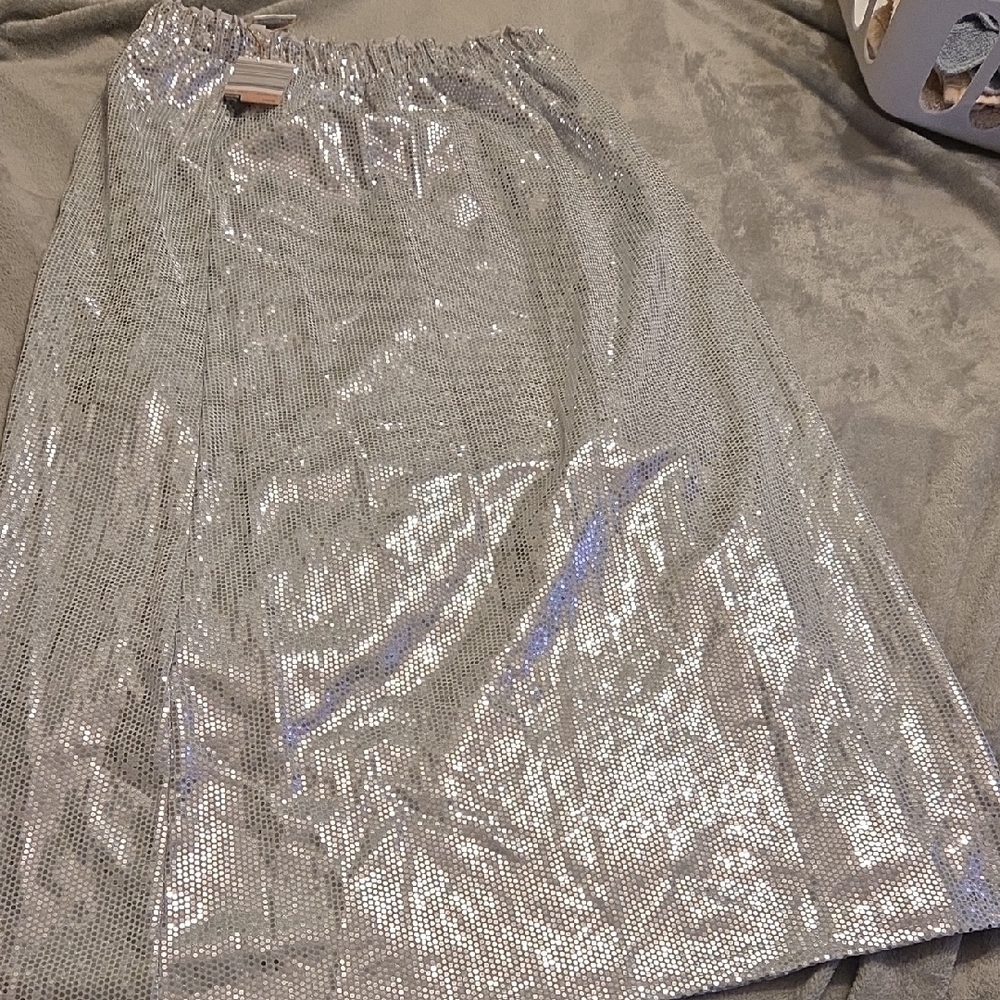 Silver Sequin Women's Skirt